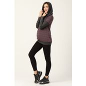 Busa Mor Kapüşonlu Hamile Sweatshirt