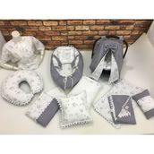 Buse Baby Home Gri Çok Amaçlı Babynest , Puset Örtüsü ve Minderi , Alt Açma ve Battaniye, Nevresim Takımı 15'li Set