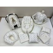 Buse Baby Home Krem Çok Amaçlı Babynest , Puset Örtüsü ve Minderi , Alt Açma ve Battaniye, Nevresim Takımı 15'li Set