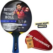 Butterfly Timo Boll Black Masa Tenisi Raketi Ittf Onaylı - Raket Kılıflı - Kırmızı