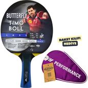 Butterfly Timo Boll Black Masa Tenisi Raketi Ittf Onaylı - Raket Kılıflı - Mor