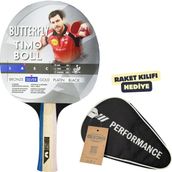 Butterfly Timo Boll Silver Masa Tenisi Raketi Ittf Onaylı - Raket Kılıflı - Beyaz