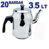 BÜYÜK BOY ÇAY OCAĞI DEMLİĞİ PASLANMAZ ÇELİK KAHVECİ DEMLİĞİ 3.5L