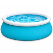 Büyük Boy Şişme Havuz, 1.83 Metre Çaplı Aile Çocuk Havuzu, 3 Katmanlı Dayanıklı PVC UV Güneşe Dayanıklı, Çift Yönlü Hava Akışlı Yetişkin Çocuk Ev Balkon Bahçe Yazlık İçin Büyük Boy Şişme Havuz