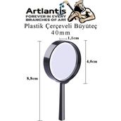 Buyutec 40 Mm 1 Adet 5X Plastik Sap Cerceveli Buyutec Mercek Okul Buro Ofis