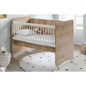 BW1061 - Pratik Tekerlekli Anne Yanı Bebek Beşik Ahşap 60x120