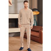 By Mecit 2757 Kahverengi Erkek Pijama Takımı