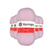 Byline Açık Pembe K699 5 Adet Kristal Çift Katlı El Örgü Lif İpi