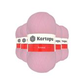 Byline Bebe Pembe K788 5 Adet Kristal Çift Katlı El Örgü Lif İpi