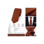 BYMEN ERKEK GİYİM Erkek Kiremit Mikro Desenli Klasik Kravat – Premium Dokulu Şık Tasarım