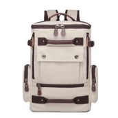 C-Active 1258 Bej Kanvas Kumaş Büyük Boy Erkek Sırt Çantası