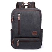 C-Active 1260 Siyah Kanvas Kumaş Büyük Boy Unisex Sırt Çantası