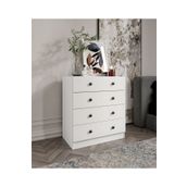 CABİNSE %100 MDF Soft Beyaz 4 Çekmeceli ŞİFONYER