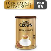 Cafe Crown 250 gr Teneke Türk Kahvesi Geleneksel Lezzet ve Yoğun Aroma ile Metal Kutu