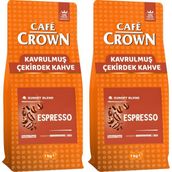 Cafe Crown Çekirdek Kahve 2X1KG (Medium Roast, Sunset Blend,espresso) - 2 kg