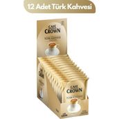 Cafe Crown Türk Kahvesi 100 gr x 12 Adet Zengin Aroma ile Geleneksel Lezzet Deneyimi