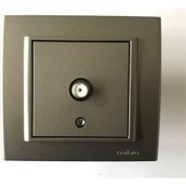 Çağatay Elektrik Ovivo Mina Antrasit F Tip Uydu Tv Prizi Mekanizma