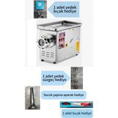 Çağdaş 32 No Kıyma Makinesi Soğutuculu 220 Volt Ev Tipi, İleri geri çevirme özellikli, çift devirli (1 Adet Yedek Bıçak, 1 Adet Yedek Süzgeç ve 1 Adet Bıçak hediye ) soğutmalı kıyma makinesi - Antrasit