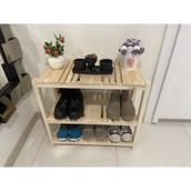 Çağla Design 3 Katlı Masif Ayakkabılık - Ahşap