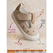 Çago Kids Ilk Adım Bebe Çocuk Ortopedik, Dikişli Yumuşak Hafif Tabanlı Ayakkabıilk - Bej - Bej