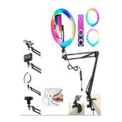 CAILON 10 Inç 26 cm RGB Ring Light Esnek Masaüstü Mengeneli Tiktoker Ring Light Led Selfie Yayın Işığı