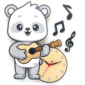 CajuArt Sevimli Koala Çocuk Odası Dekoratif Ahşap Duvar Saati