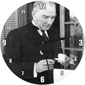 Cakasaat Atatürk Smokinli Kahve Sigara Duvar Saati
