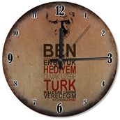 Cakasaat Atatürk Sözü Ve Resmi Dekoratif Duvar Saati
