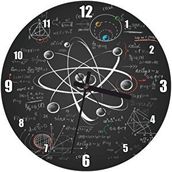 Cakasaat Atomik Araştırma Çizim Üzerinde Formüller Duvar Saati