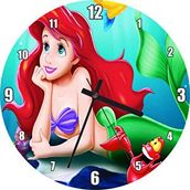 Cakasaat Disney Karakteri Deniz Kızı Ve Yengeç Duvar Saati