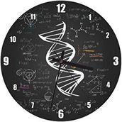 Cakasaat Dna Sarmalı Matematiksel Formüller Ve Geometrik Şekiller Duvar Saati