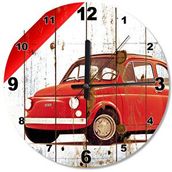Cakasaat Fiat Nostalfi Ahşap Duvar Saati