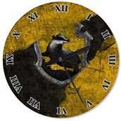 Cakasaat Hufflepuff Harry Potter Duvar Saati