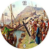 Cakasaat İstanbul Fethi Fatih Sultan Mehmet Gemileri Karadan İndirilmesi Duvar Saati