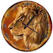 Cakasaat Retro Sarı Aslan Şekilli Duvar Saati