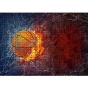 Cakatablo Alev Buz Basketbol Topu 1000 Parça Puzzle Yapboz MDF Ahşap