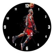Cakatablo Michael Jordan 3 Numaralı Forma Smaç Görseli Duvar Saati