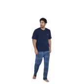 CALİA Erkek Yazlık Kısa Kol Penye Süprem Pijama Takımı, Lacivert Mavi, M Beden