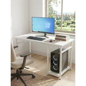 Çalışma Masası Beyaz 140X60 Çalışma Masası, Bilgisayar Masası, Ofis Masası, Metal Ayaklı Tek Raflı