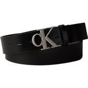 Calvin Klein Ck Buckle Tumbled 35Mm Erkek Kemer, Siyah, 90