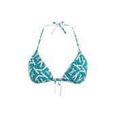Calvin Klein triangle-rp-print Kadın Mayo Mavi X-Small