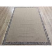 Çam Halı 9709 Bej Gri 80x300 cm Bordürlü Jüt Sisal Kilim