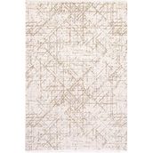 Çam Halı Lizbon 4505 Vizon 100x300 cm Enti Halı Modern Eskitme Desenli Makine Halısı