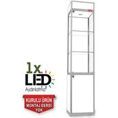 Camdolap.com Cam Dolap - Camlı Vitrin - Cam Dolap - Camlı Koleksiyon Vitrini - Teşhir Vitrini - Kupa Dolabı (Kurulu ve Kullanıma Hazır Gönderilmektedir.) - 2040SD