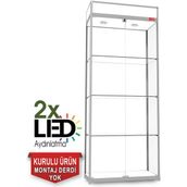Camdolap.com Cam Dolap - Camlı Vitrin - Cam Dolap - Camlı Koleksiyon Vitrini - Teşhir Vitrini - Kupa Dolabı (Kurulu ve Kullanıma Hazır Gönderilmektedir.) - 2080S
