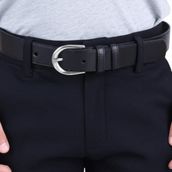 Canaris Çocuk Kemeri Deri Siyah 3 cm Kot ve Kumaş Pantolon Kemeri - 105 cm