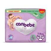 Canbebe No:4 Maxi 52 Adet Bebek Bezi