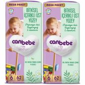 Canbebe No:6 XLarge 124 Adet Bebek Bezi