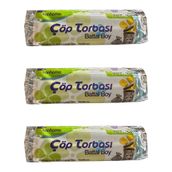 Canhome 10 Adetlik 3 Rulo Mavi Büyük Boy Battal 75x90 cm 30 lt Cop Poşeti