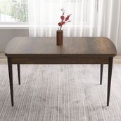 Canisa Concept Tia Serisi Barok Ahşap Desen 80 x 132 cm Açılabilir Mdf Yemek Odası Takımı 6 Sandalye Gold Detay - 80x132 - Krem